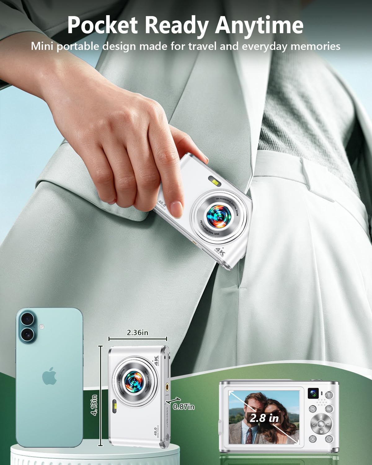 YOODEE pocket-size camera kit fits easily in small bags.