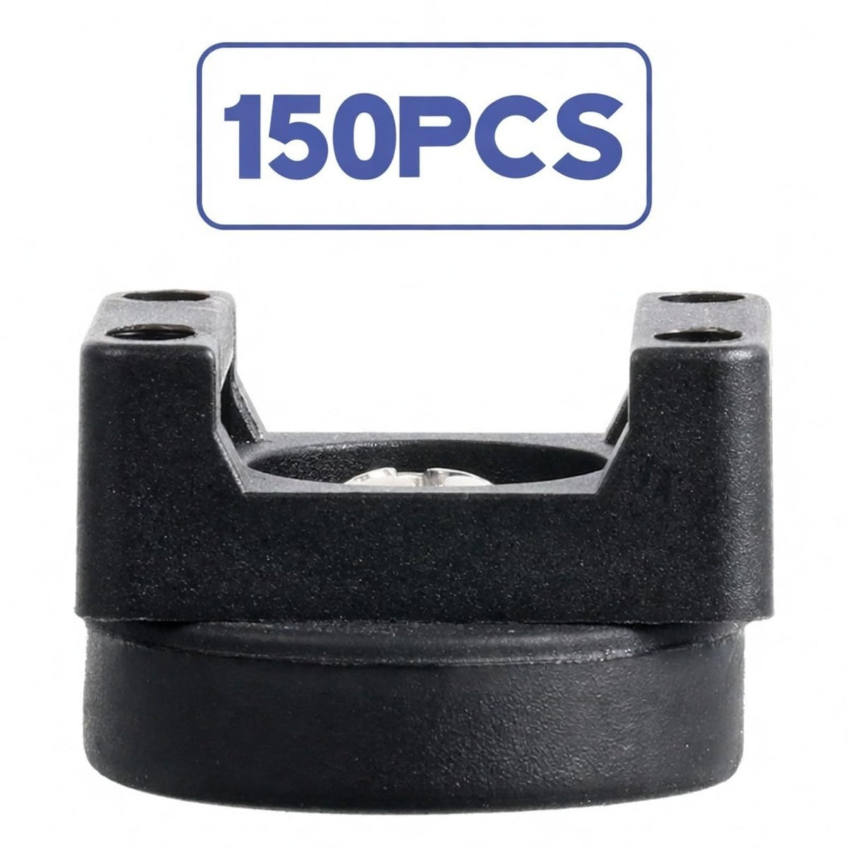 Yookeer black cable-tie mount base in use for desk cord management.
