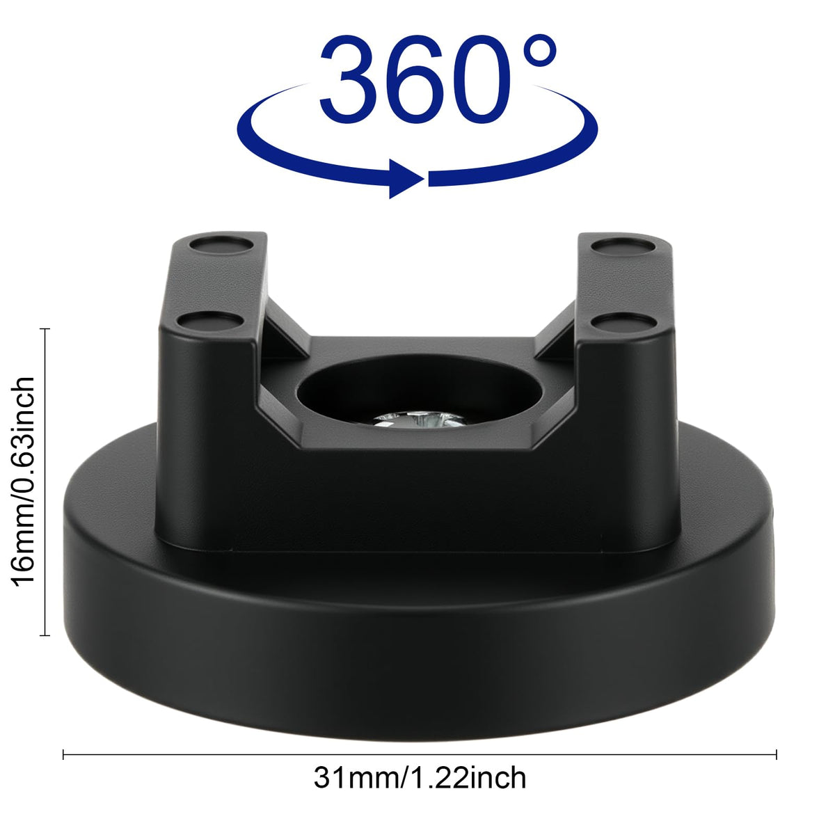 Yookeer close-up of rubber pad and zip tie slot for slip-resistant cable hold