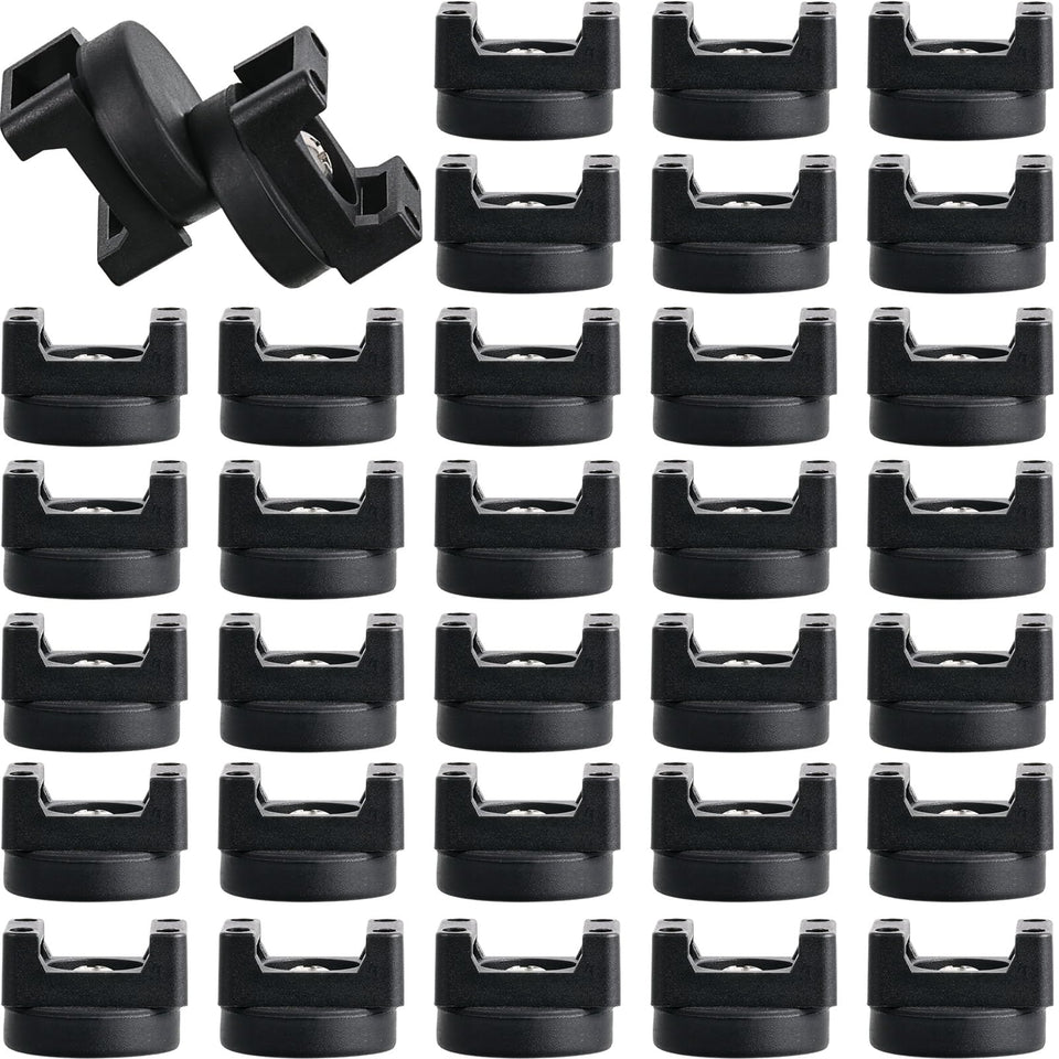 Yookeer front packaging showing 30 black magnetic zip tie bases and neat storage benefit