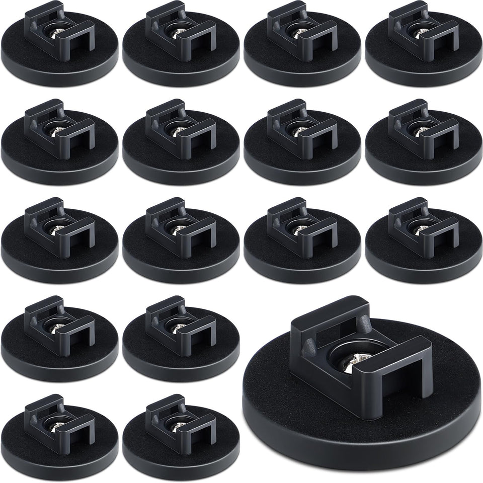 Yookeer front view of 15 magnetic zip tie mounts showing compact pack and convenience