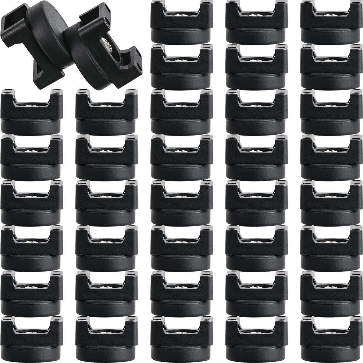 Yookeer magnetic zip tie mounts pack showing 40 bases and product benefit neat organization