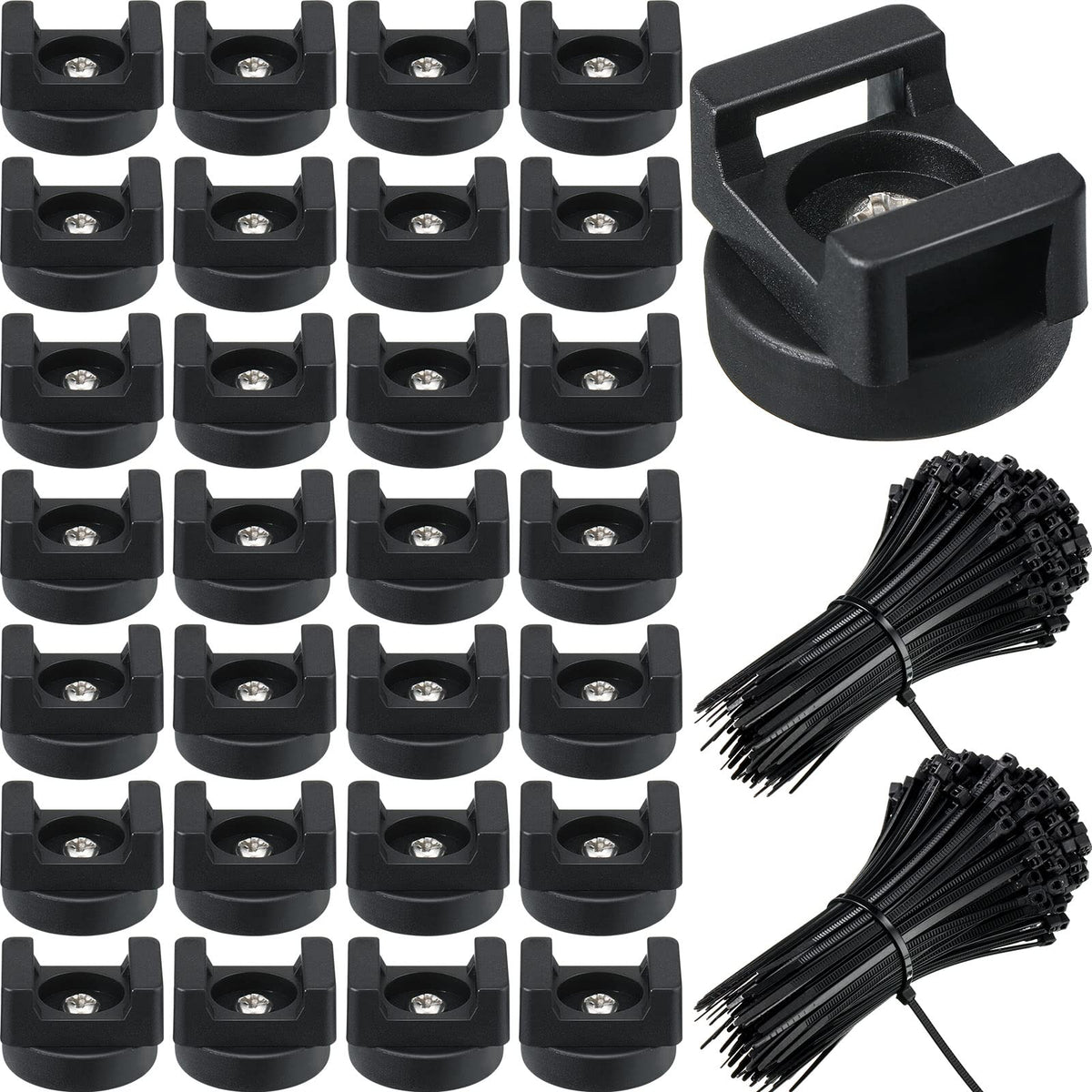 Yookeer magnetic cable tie mount keeps cables neatly organized on metal surfaces.