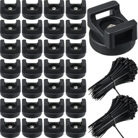 Yookeer magnetic cable tie mount keeps cables neatly organized on metal surfaces.