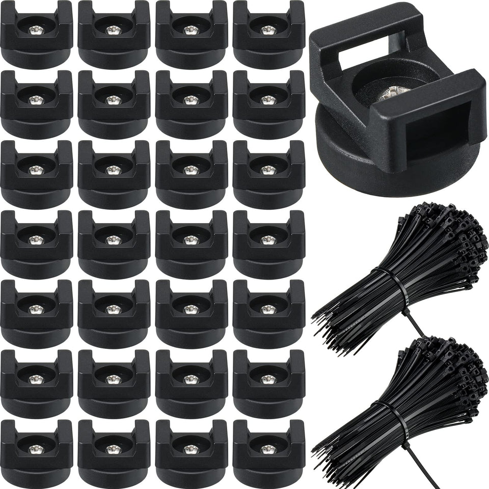 Yookeer magnetic cable tie mount keeps cables neatly organized on metal surfaces.