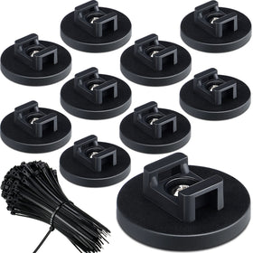 Yookeer magnetic cable tie mount on metal surface organizing cables for a clutter-free setup