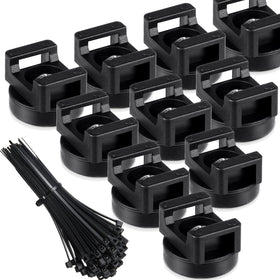 Yookeer magnetic zip tie mount on metal surface for tidy cable organization.