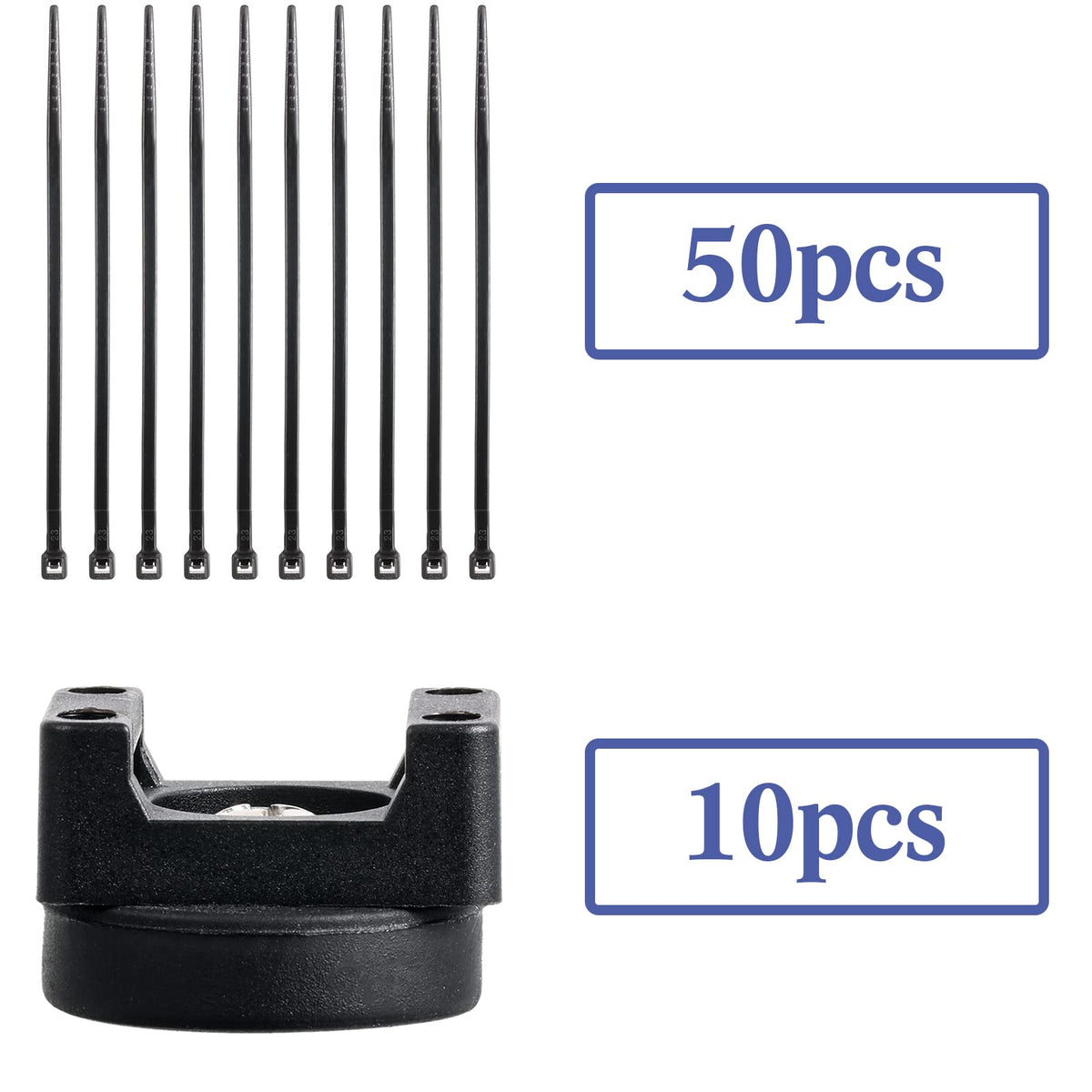 Yookeer magnetic zip tie mount featuring rubber bases protects surfaces.