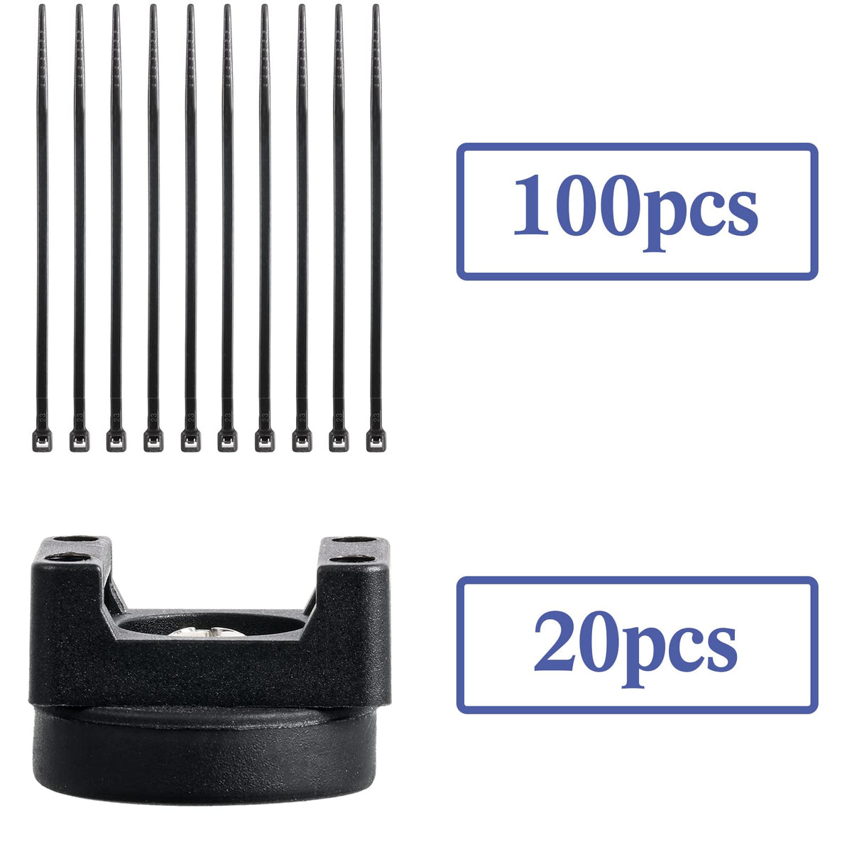 Yookeer nylon cable tie organizing cables with secure fastening