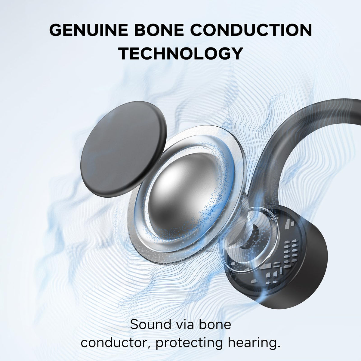 Yorlu bone conduction headphones weigh 28g for secure, light wear.