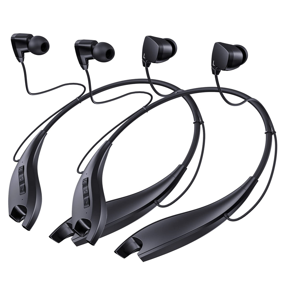 YOSDOM neckband front view showing sleek shark-jaw design and comfortable fit