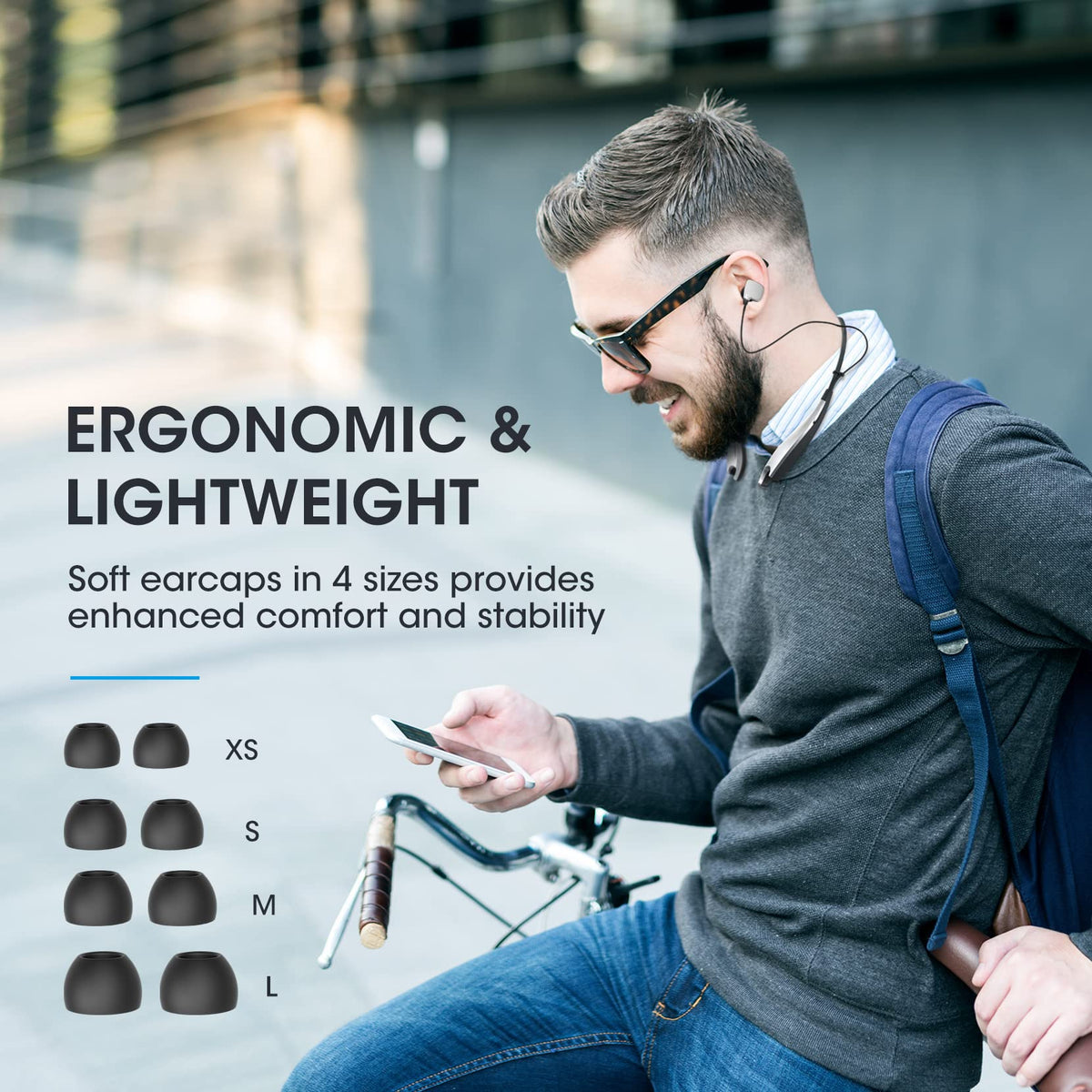 YOSDOM next to smartphone showing scale and portability for commuting benefit