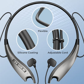 YOSDOM neckband splashes demonstrating IPX7 water resistance for active use benefit