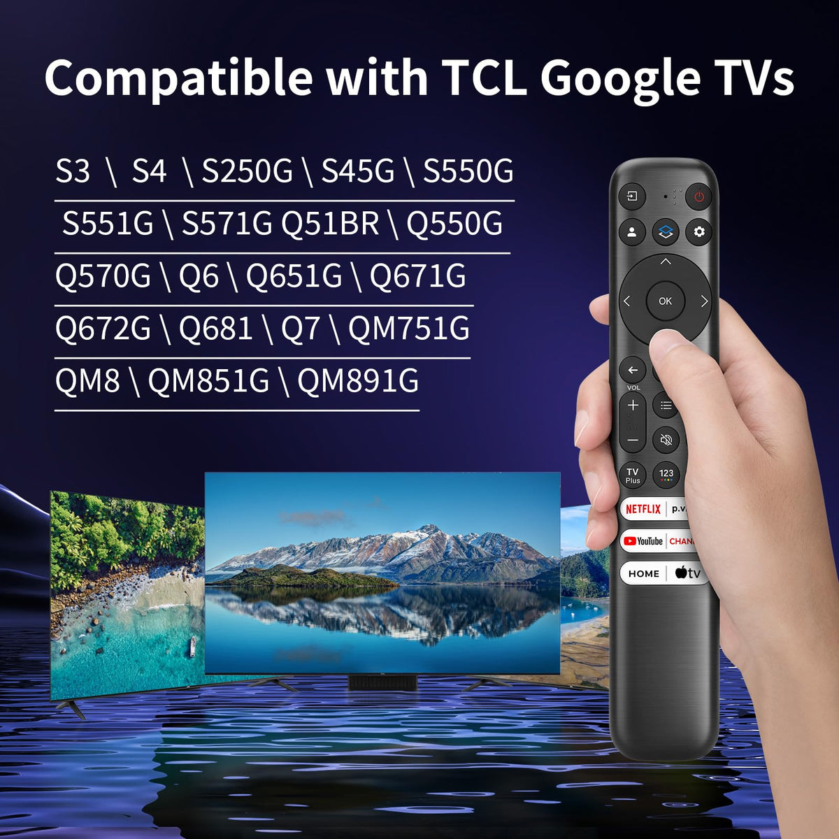 YOSUN remote with six shortcut keys for instant streaming access