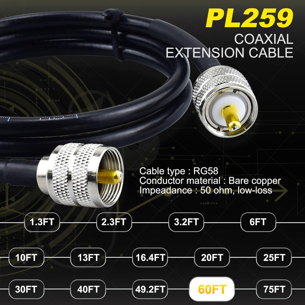 YOTENKO bare copper inner conductor supports low-loss performance.