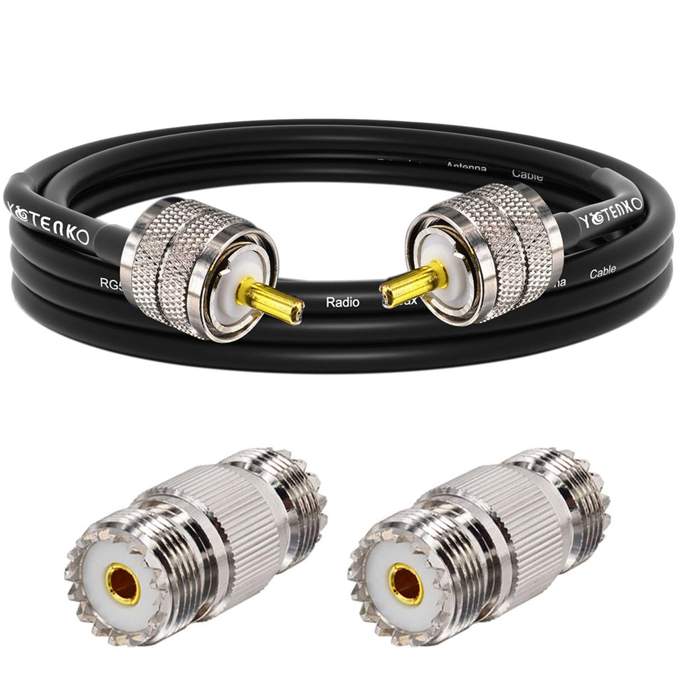 YOTENKO CB antenna jumper cable 6ft for solid radio connections and minimal loss