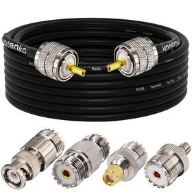 YOTENKO CB coax cable 25ft shows sturdy build for reliable connections.