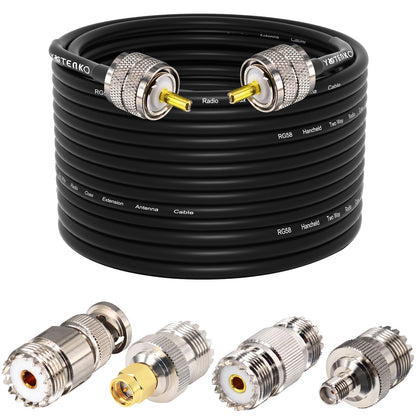 YOTENKO front PL259 to SO239 connector showing secure connection and reliable contact