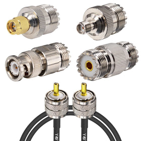 YOTENKO PL259 SO239 adapter kit 4-pack shown for versatile ham radio connections and quick setups.