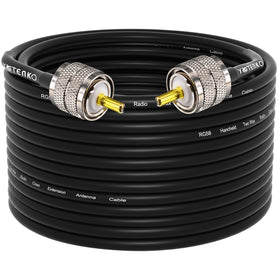 YOTENKO RG58 coaxial cable 60ft with PL259 connectors for CB and ham radio use.
