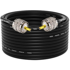 YOTENKO RG58 coaxial cable with 6cm strain relief for durable, field-ready connections.
