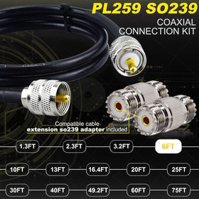 YOTENKO two SO239 female adapters for quick connector changes