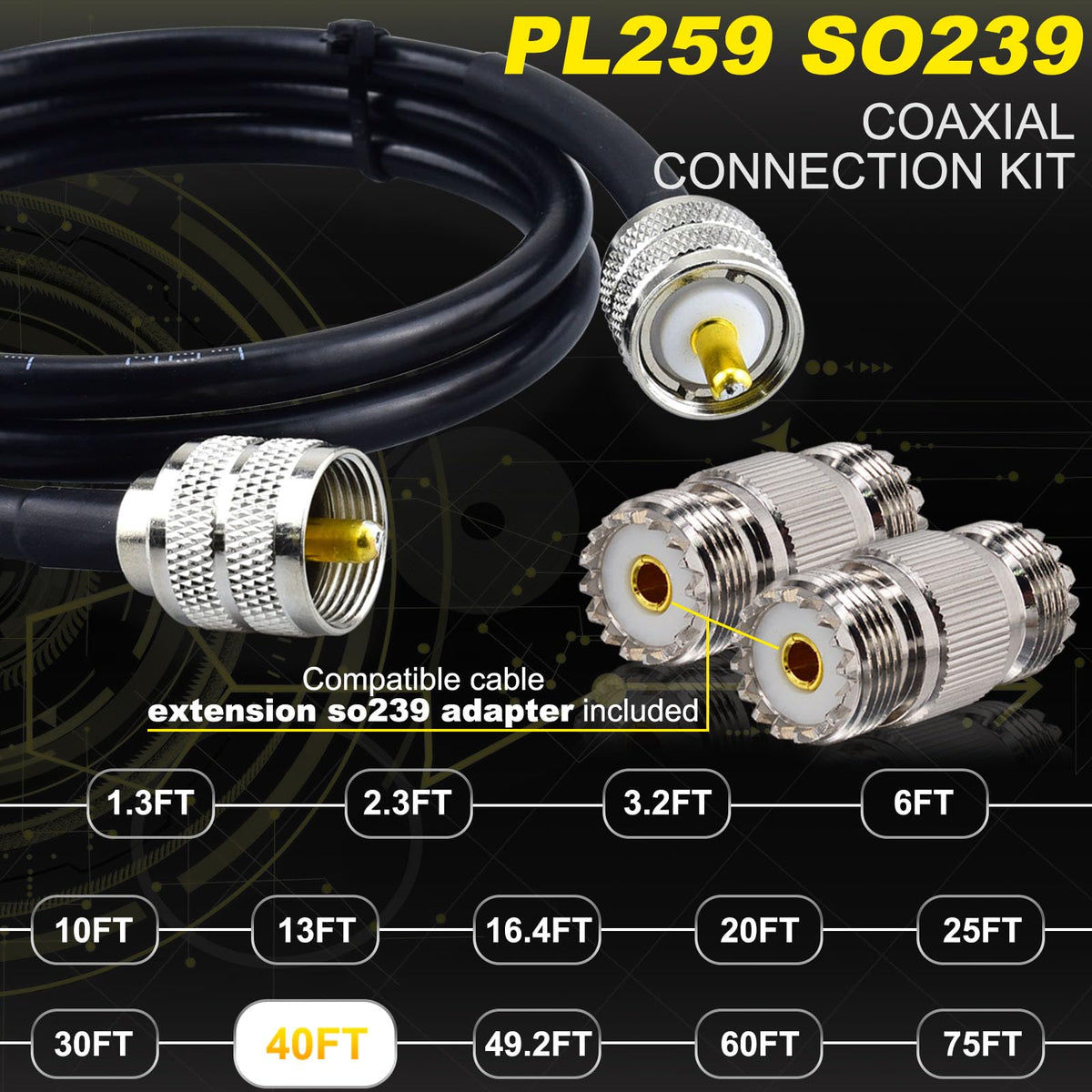 YOTENKO SO239 female-to-female adapters for versatile radio configurations