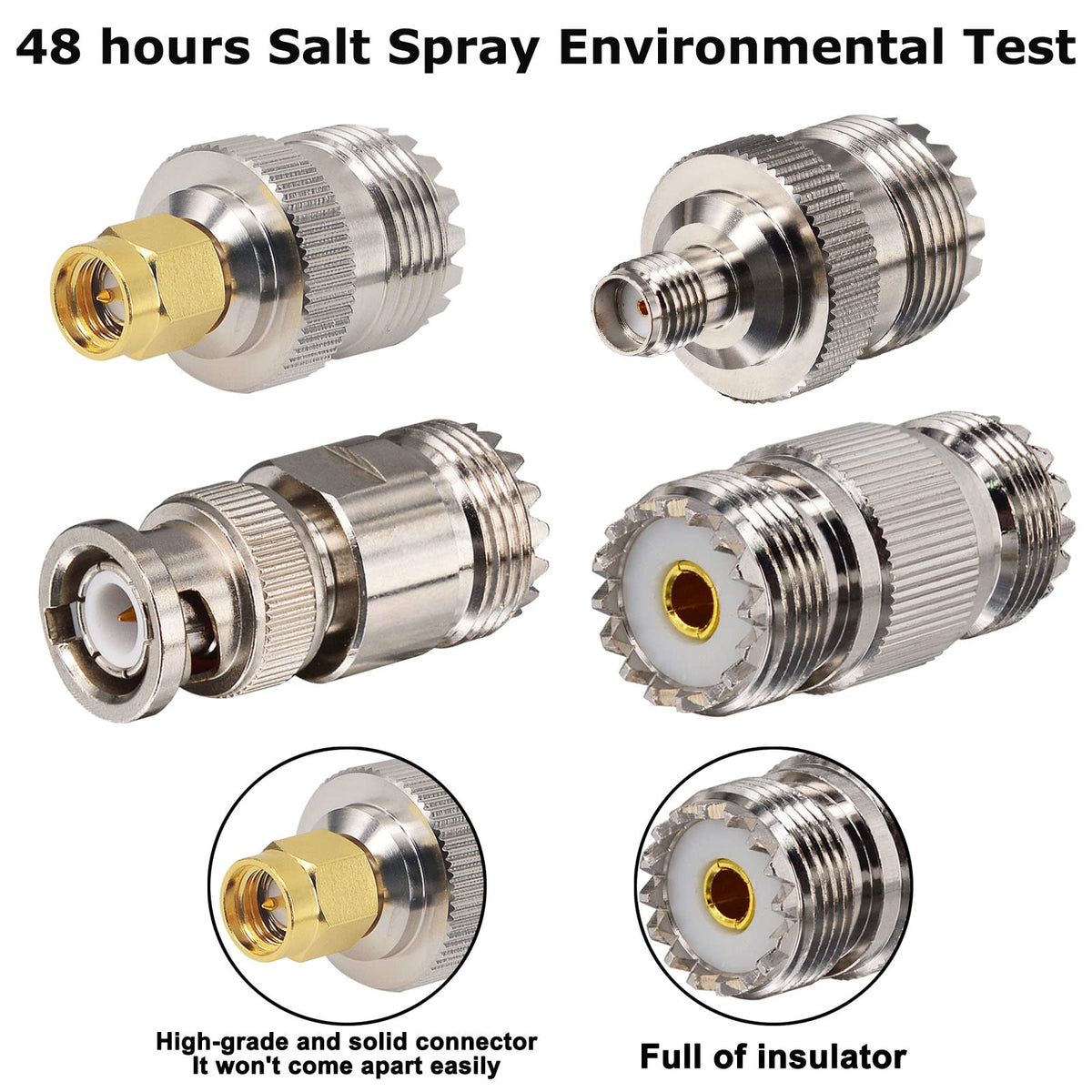 YOTENKO SO239 to BNC Male adapter ideal for test benches and field use.