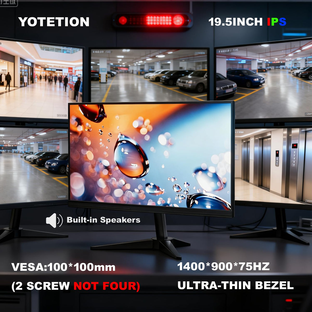 YOTETION monitor at 75Hz delivers smooth motion for gaming and video.