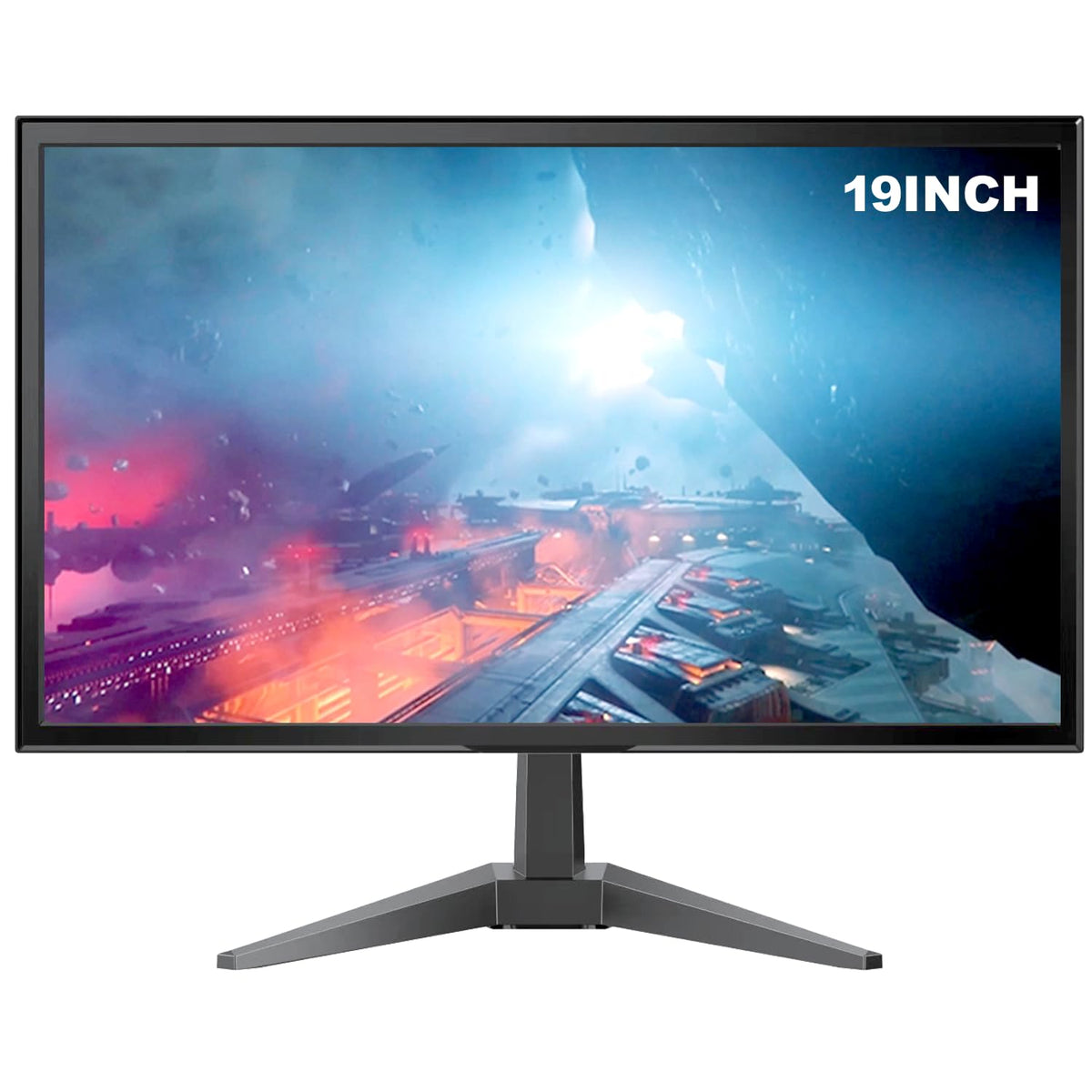 YOTETION 19-inch monitor front view with slim LED display for desktop setups.