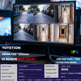 YOTETION 6ms response time supports smooth video playback and games.