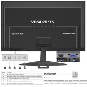 YOTETION 19 inch monitor flat design fits compact desks and displays