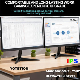 YOTETION HDMI and VGA inputs allow flexible setup across devices.