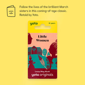 Yoto Little Women card inserted in the player for quick setup and listening.