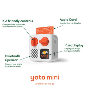 Yoto Mini starter pack cards ready to play stories and songs.