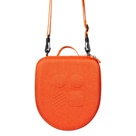 Yoto front view showing hard-shell protection and easy grab handle benefit