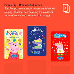 Yoto Peppa Pig card pack ready to insert into the Player for instant listening