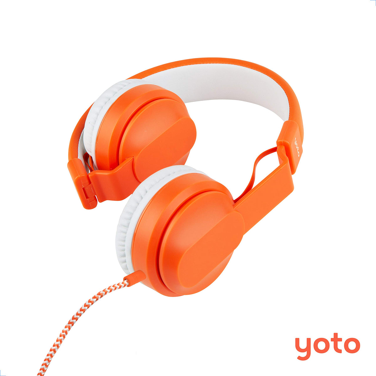 Yoto wired headphones volume-limiting keeps listening safe for kids.