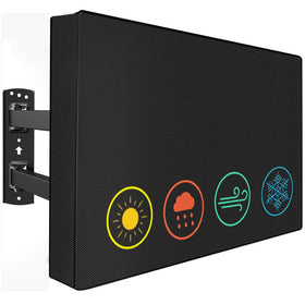 YOTOM outdoor TV cover for 55-58 inch screens with weather protection.