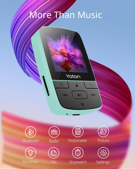 YOTON MP3 player with Bluetooth 5.2 for stable wireless listening