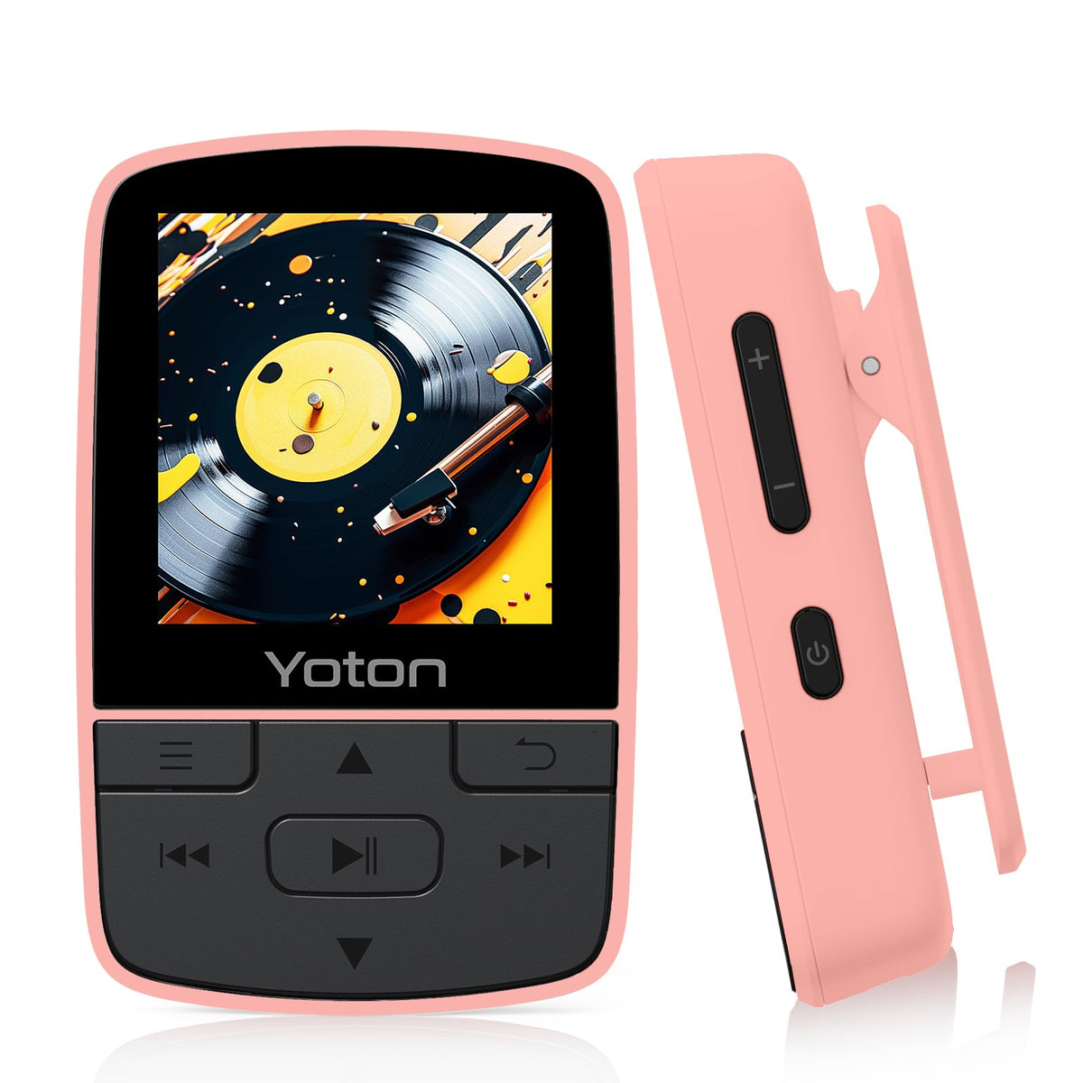 Yoton MP3 Player with Bluetooth 5.2 and clip for wireless listening on the go.