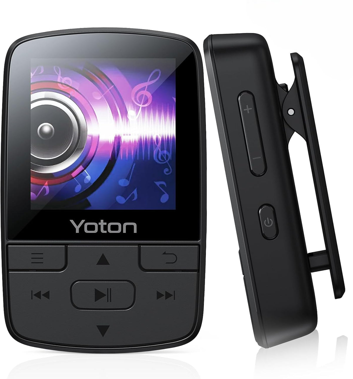 Yoton YM03 clipped to gym gear for secure listening during workouts