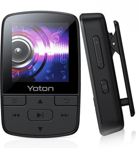 Yoton YM03 clipped to gym gear for secure listening during workouts
