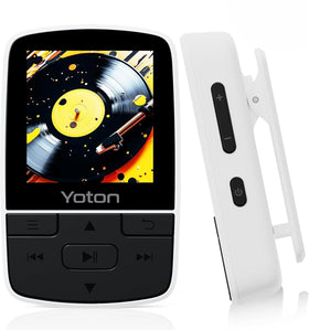 Yoton MP3 Player clipped to gym gear for secure active listening