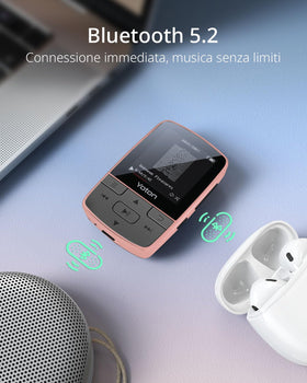 Yoton MP3 Player includes earphones for immediate listening out of the box.