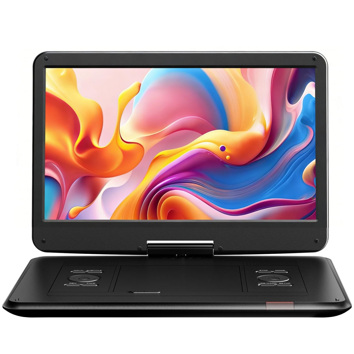 YOTON portable DVD player with 156-inch screen swivel for flexible viewing on the go