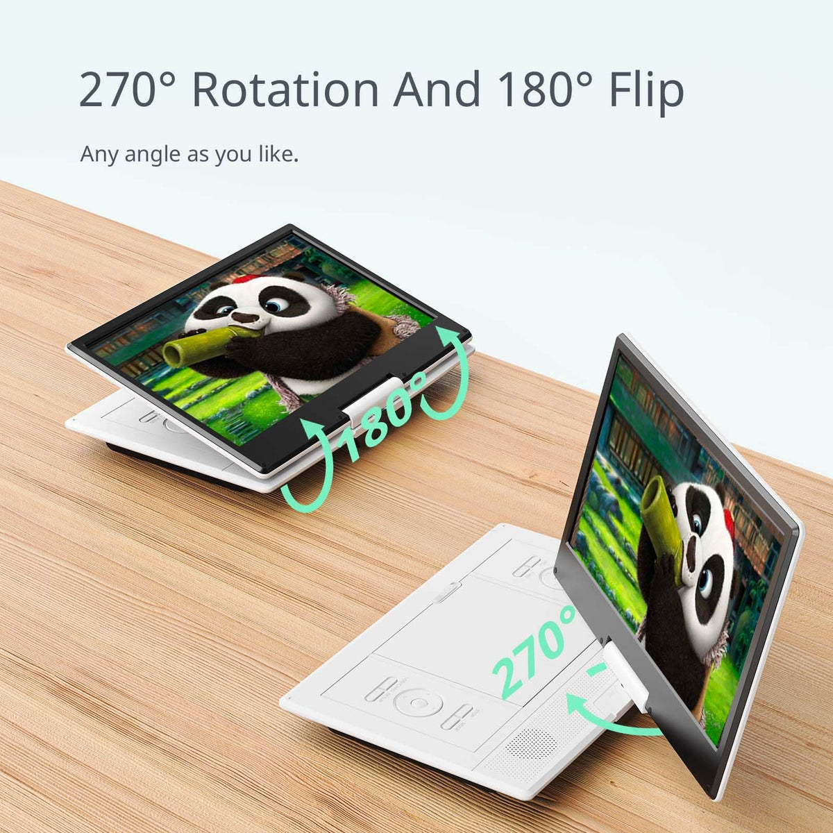 YOTON close-up of 14.1" screen clarity and bezel, enhances viewing