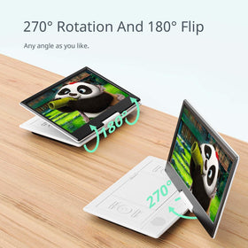 YOTON close-up of 14.1" screen clarity and bezel, enhances viewing