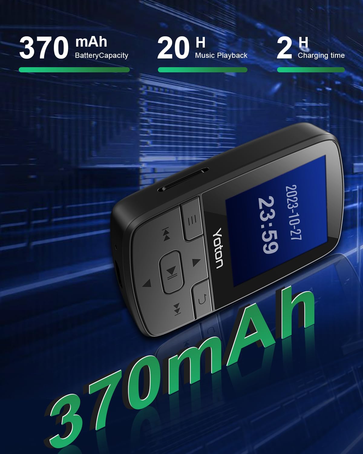 YM03 features: FM radio, voice recorder, pedometer, alarm
