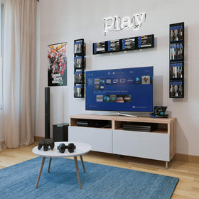 You Have Space Wall Mount 34 Inch Media Storage Rack vertical or horizontal installation options